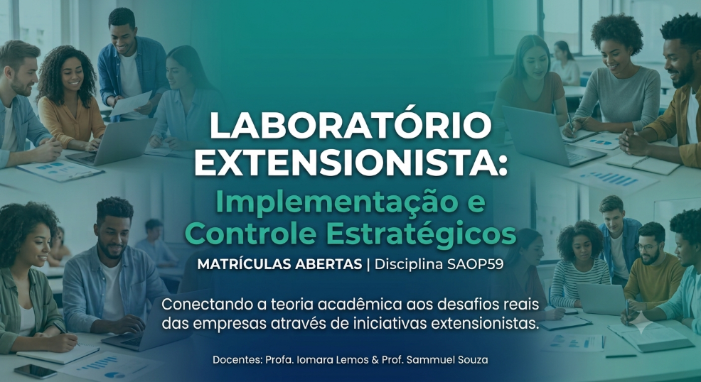 Chamada para inscrição na disciplina de laboratório extensionista